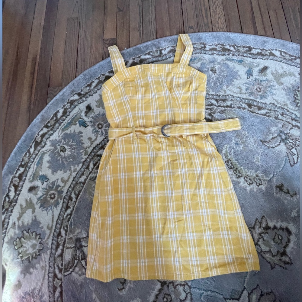 Hollister Gingham Yellow and White mini dress